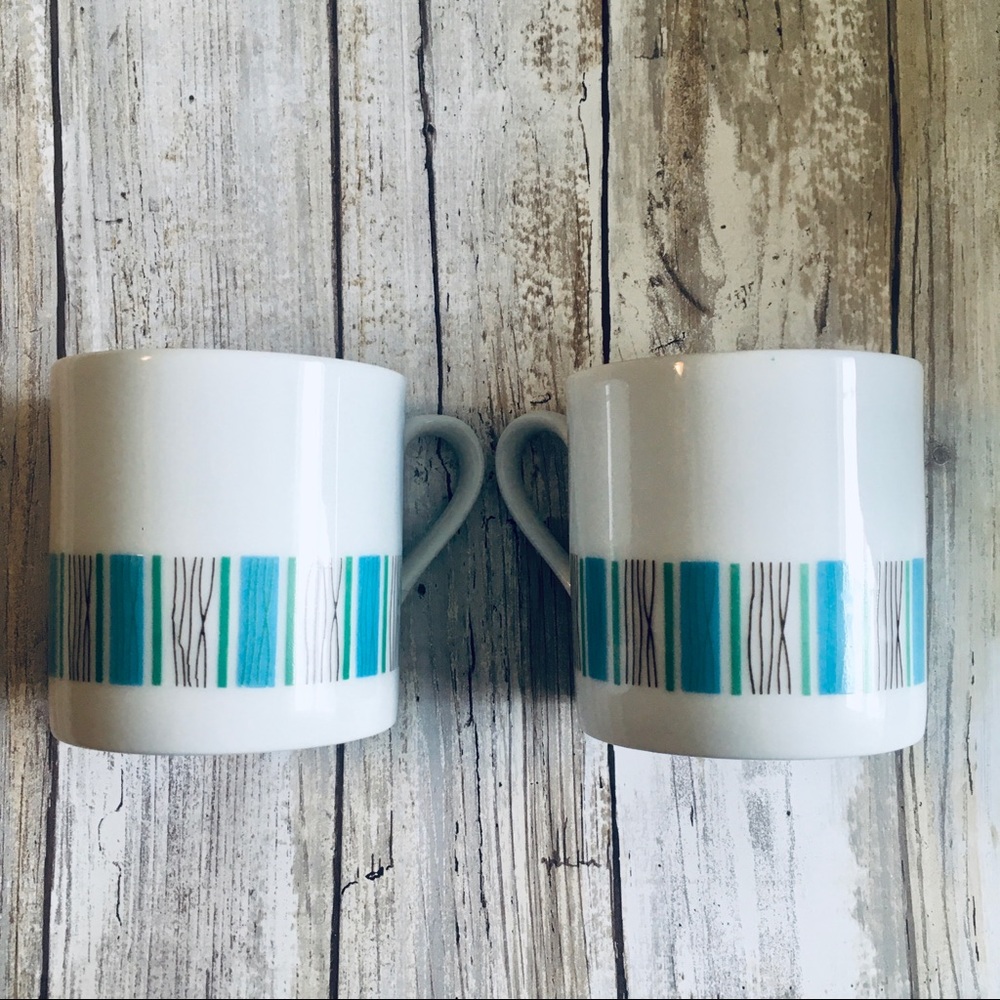 Set 2 mugs teacups Harmony House Japan fine china